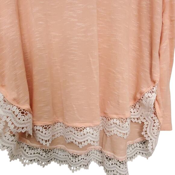EUC Red Camel Boho Peach Long Sleeve  Top - Picture 3 of 5
